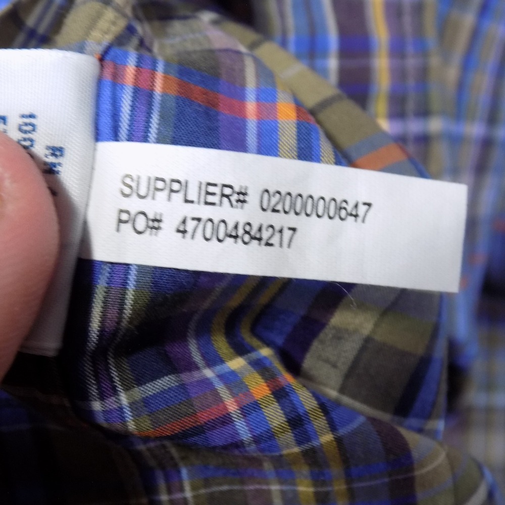 Polo Ralph Lauren Plaid Shirt Mens XL Blue Multi Button-Down Long Sleeve EUC - Picture 7 of 9